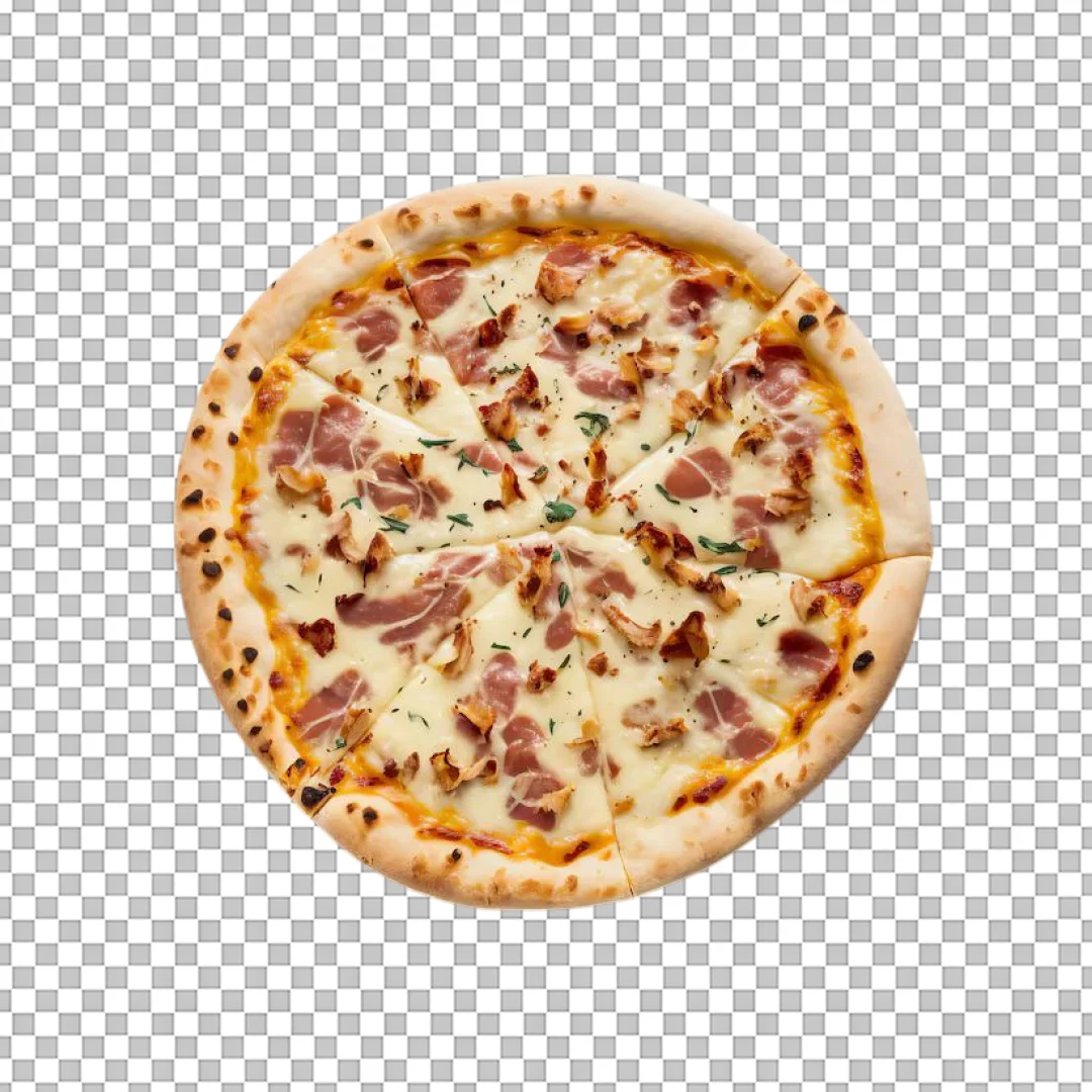 Prosciutto Ham Cheese Pizza PNG