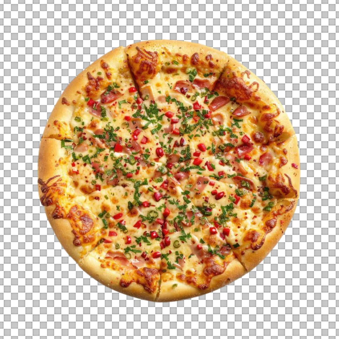 Spicy Pizza with Chili and Parsley PNG