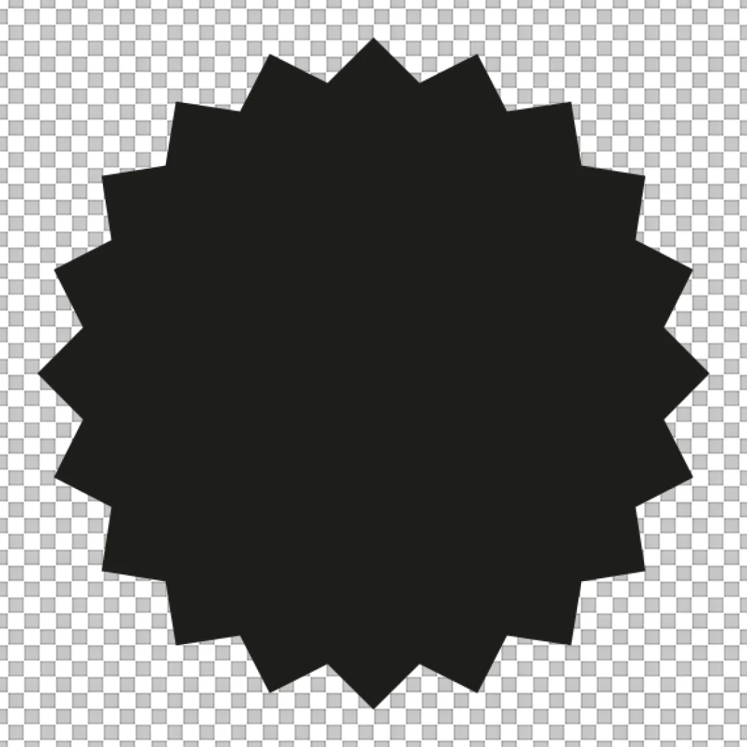 Starburst Black Badge Template Element