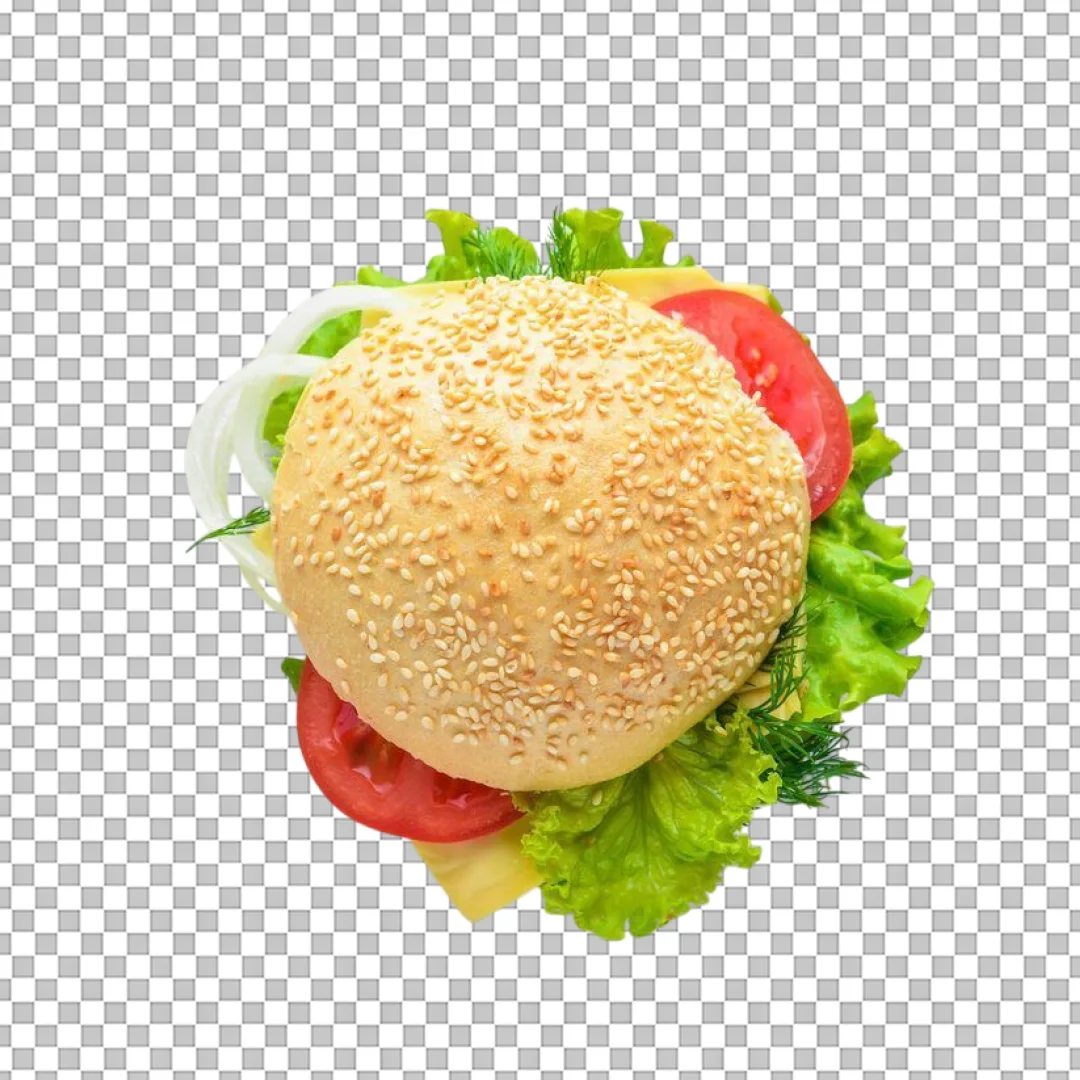 Top View of Hamburger Clipart PNG
