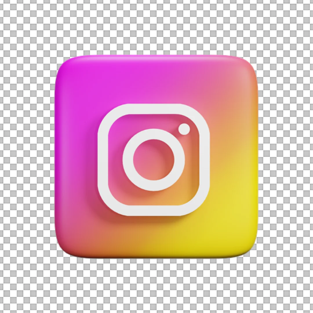 Yellow Pink Matte Instagram Icon PNG