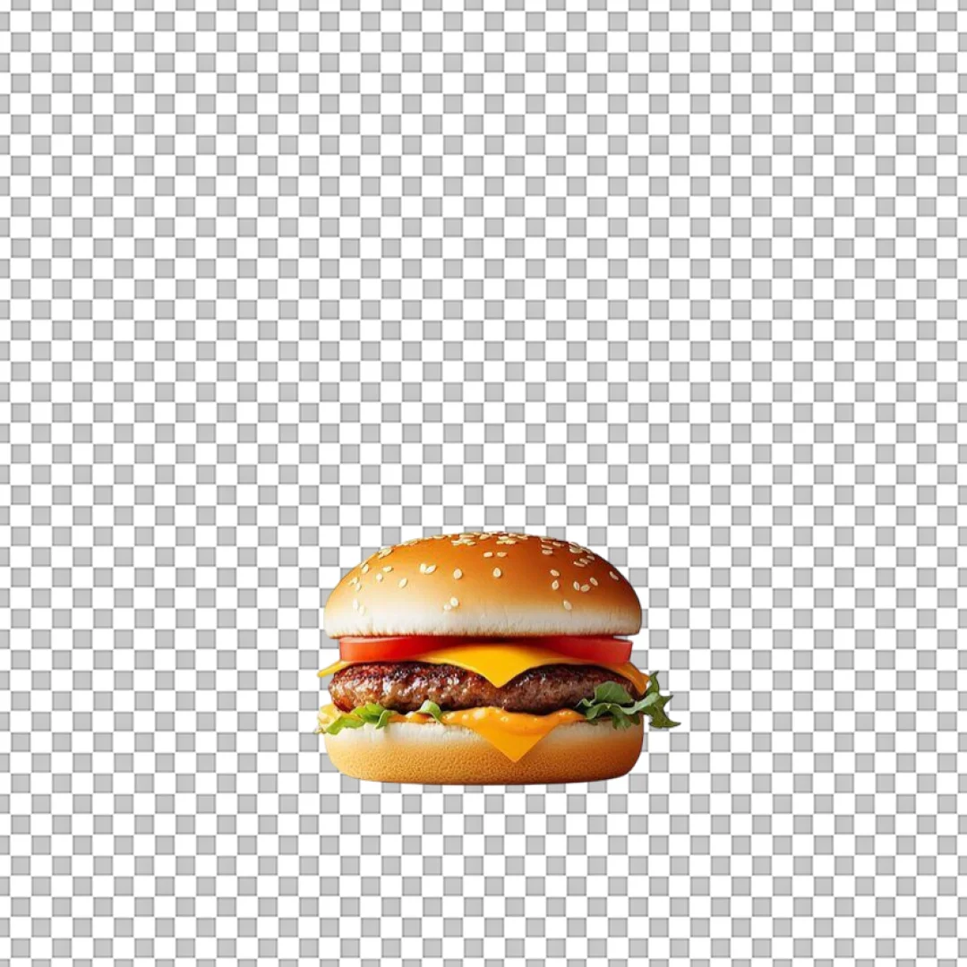 Small Classic Cheeseburger Graphic PNG