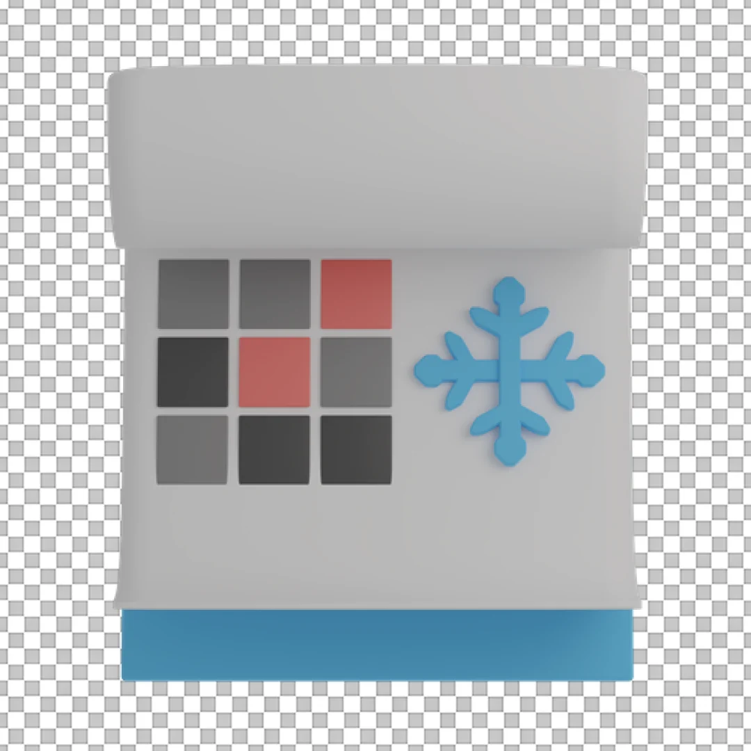 Modern Calendar Icon 3D PNG
