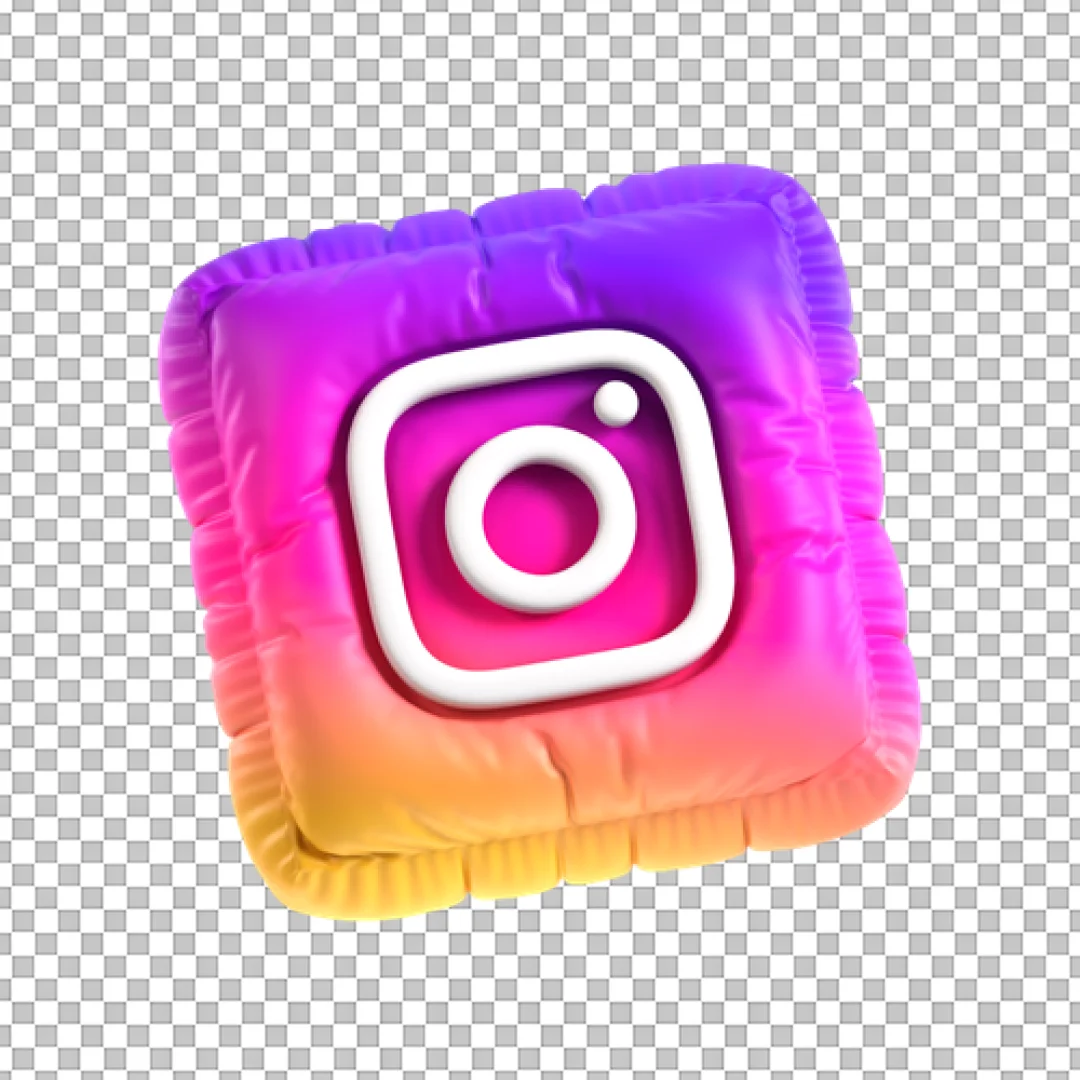 3D Inflatable Instagram Logo PNG