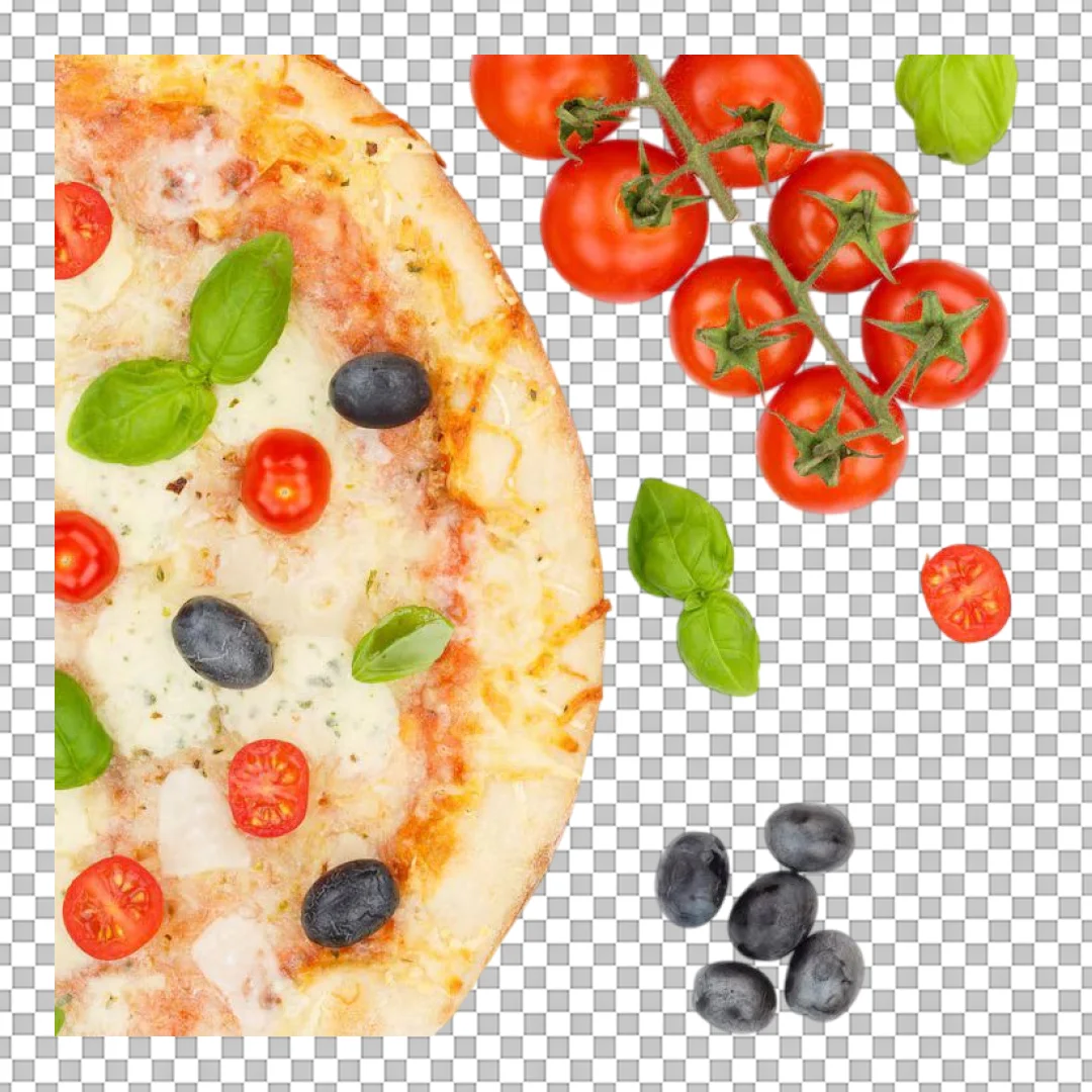 Pizza Half Vine Tomatoes PNG