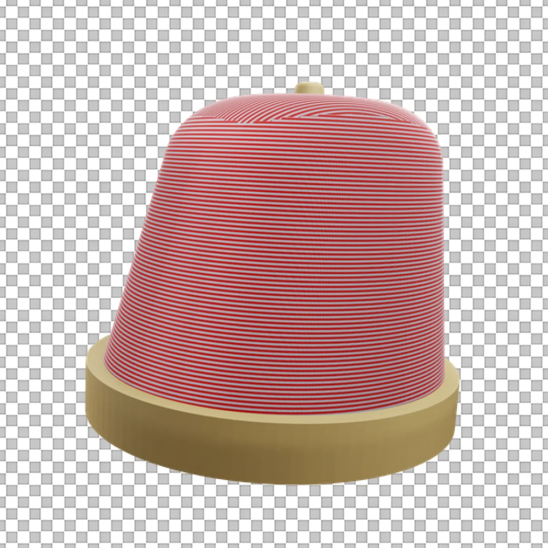 Red Striped Fez Hat PNG
