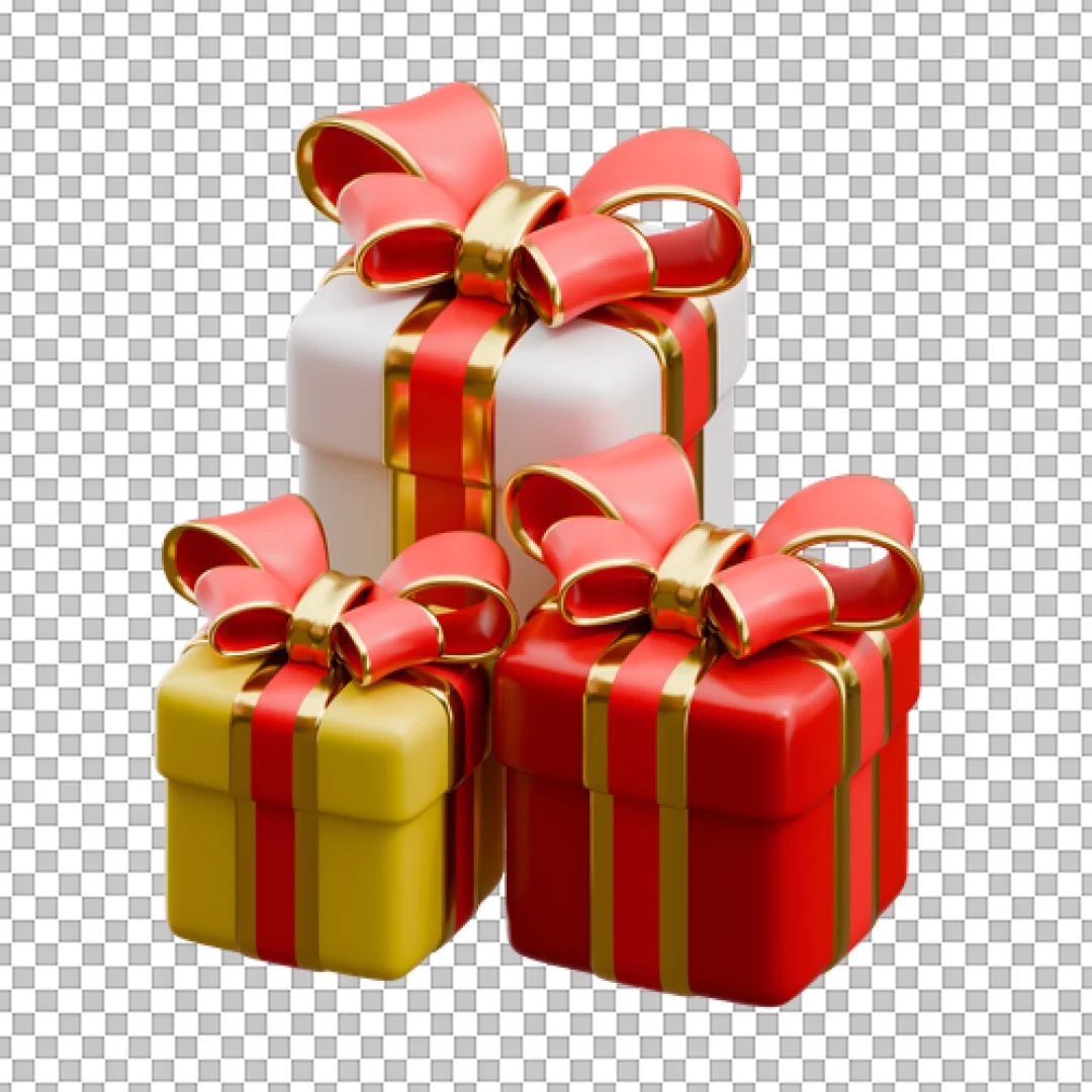 Christmas Gift Box With Coins And Like PNG