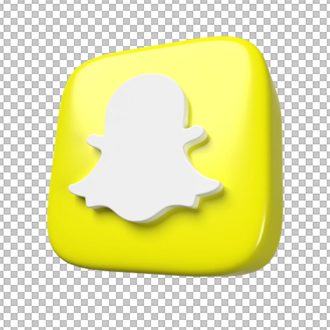 Tilted 3D Snapchat App Icon PNG