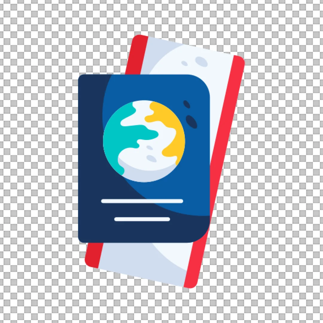 Travel Passport and Boarding Pass Icon PNG