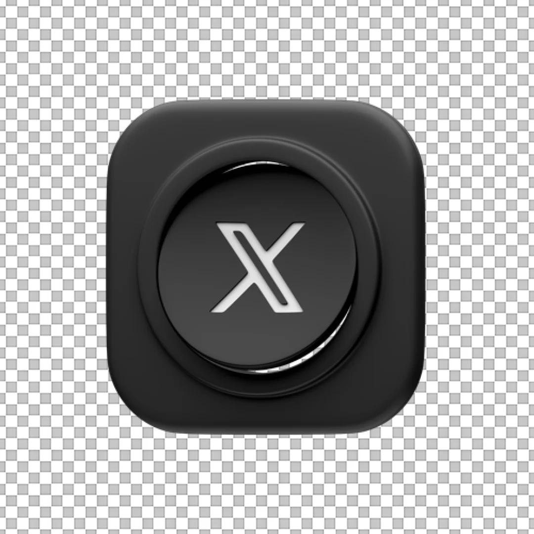 Black Button X Logo Icon PNG