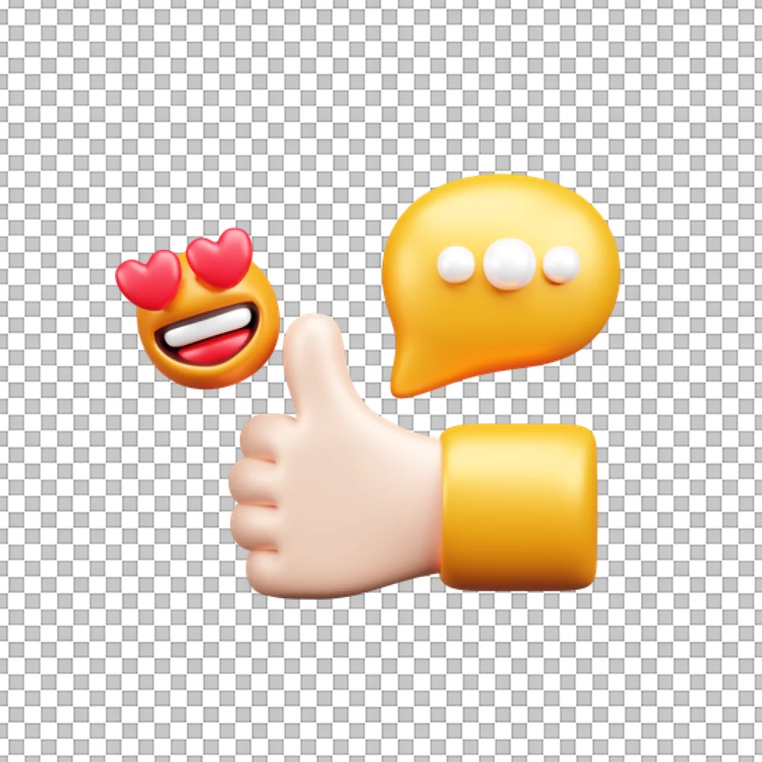 Thumbs Up Emoji Fun PNG