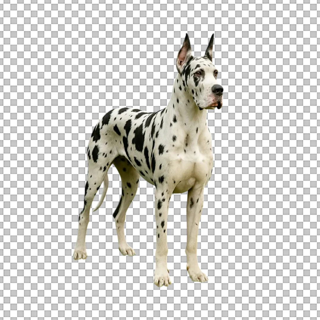 Harlequin Great Dane Dog PNG