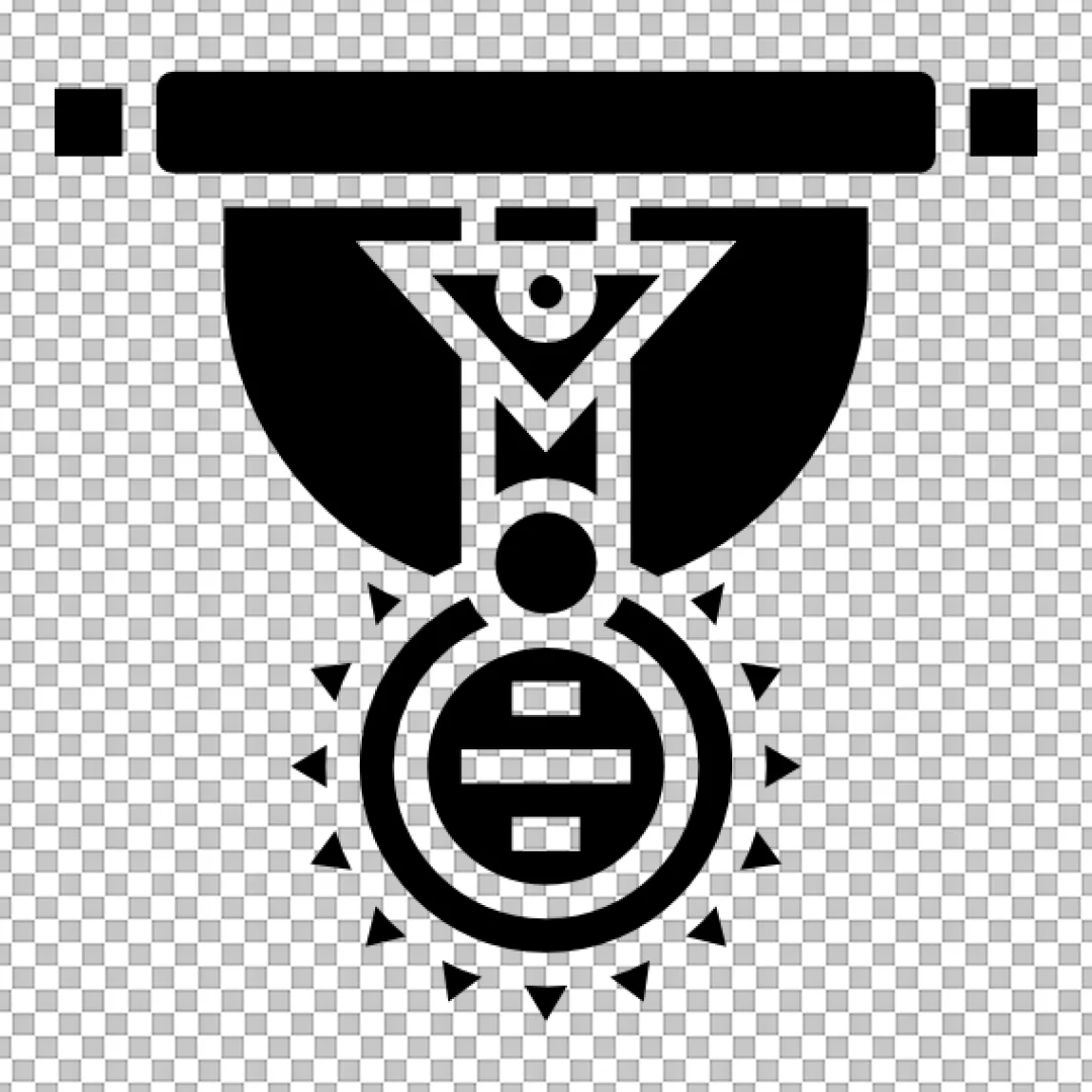 Award Medal Glyph Icon for Ranking and Achievement