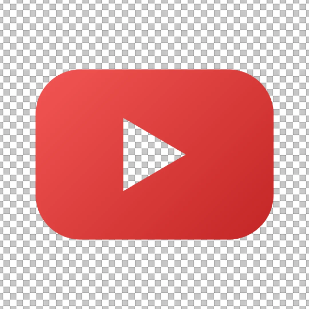 Official YouTube Play Button Icon Isolated on Black Background