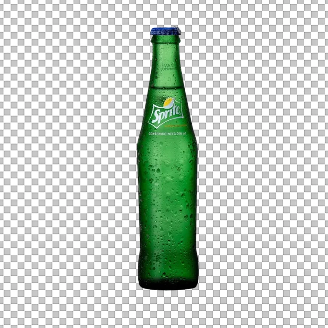 Classic Sprite Glass Soda Bottle PNG