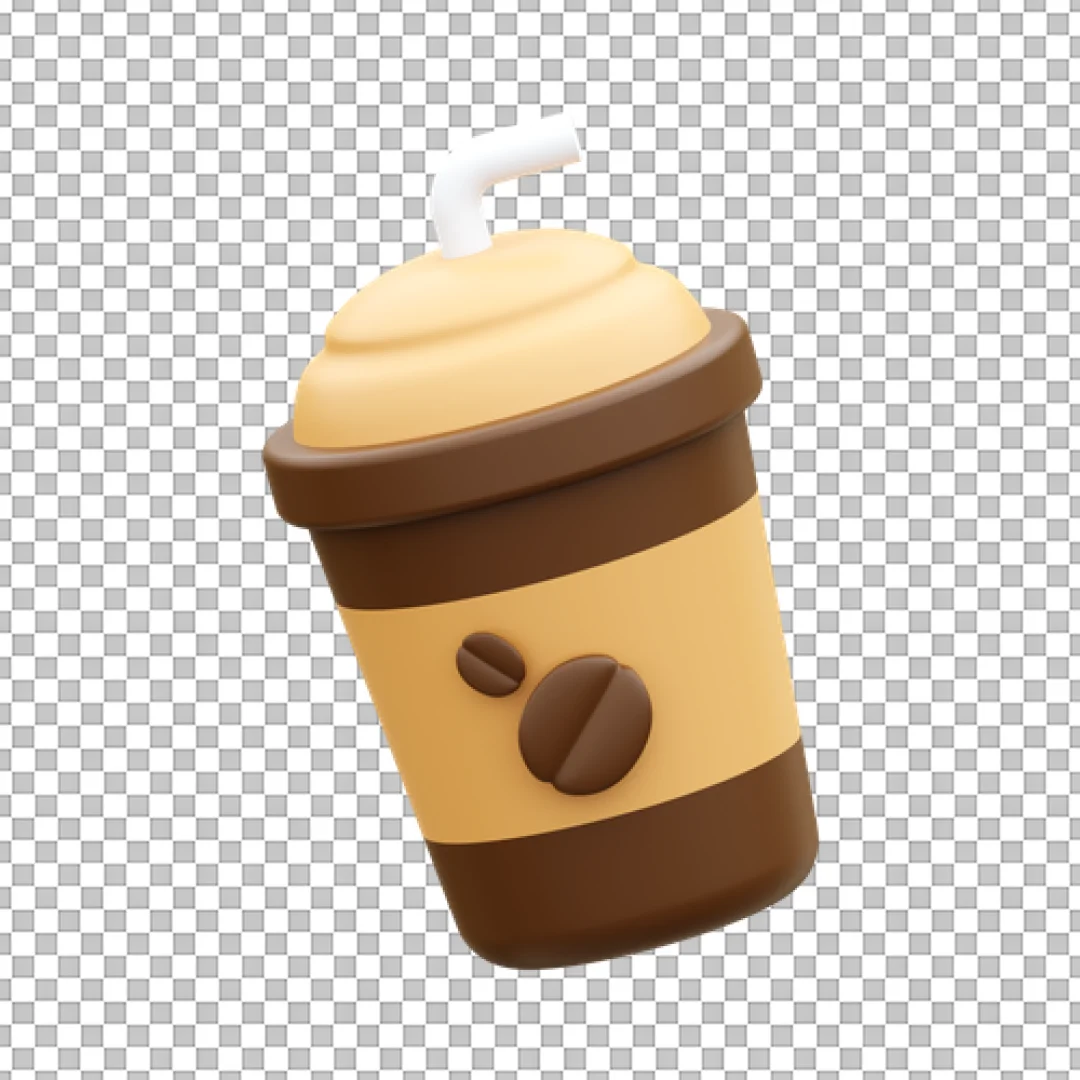 Frappe Cup With Whipped Cream Top PNG