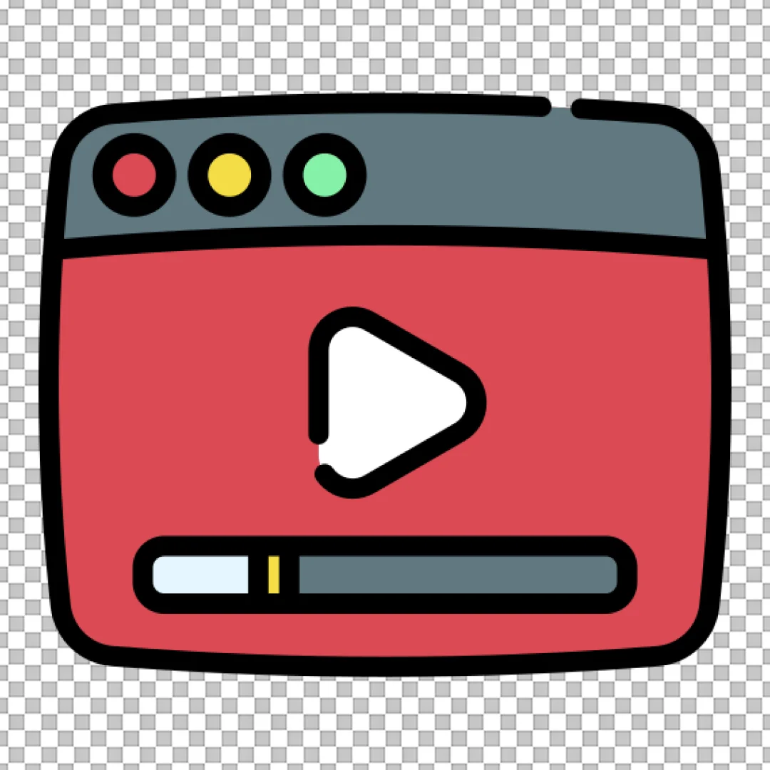 Video Player Interface Icon | Media Playback Screen Element