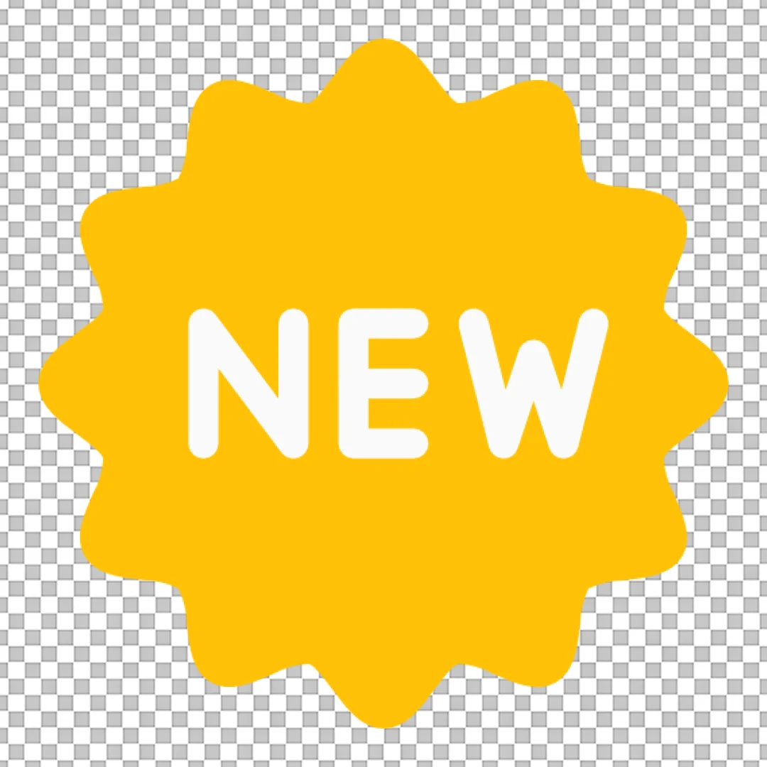 Yellow Starburst NEW Badge Icon or Sticker Label Graphic Element