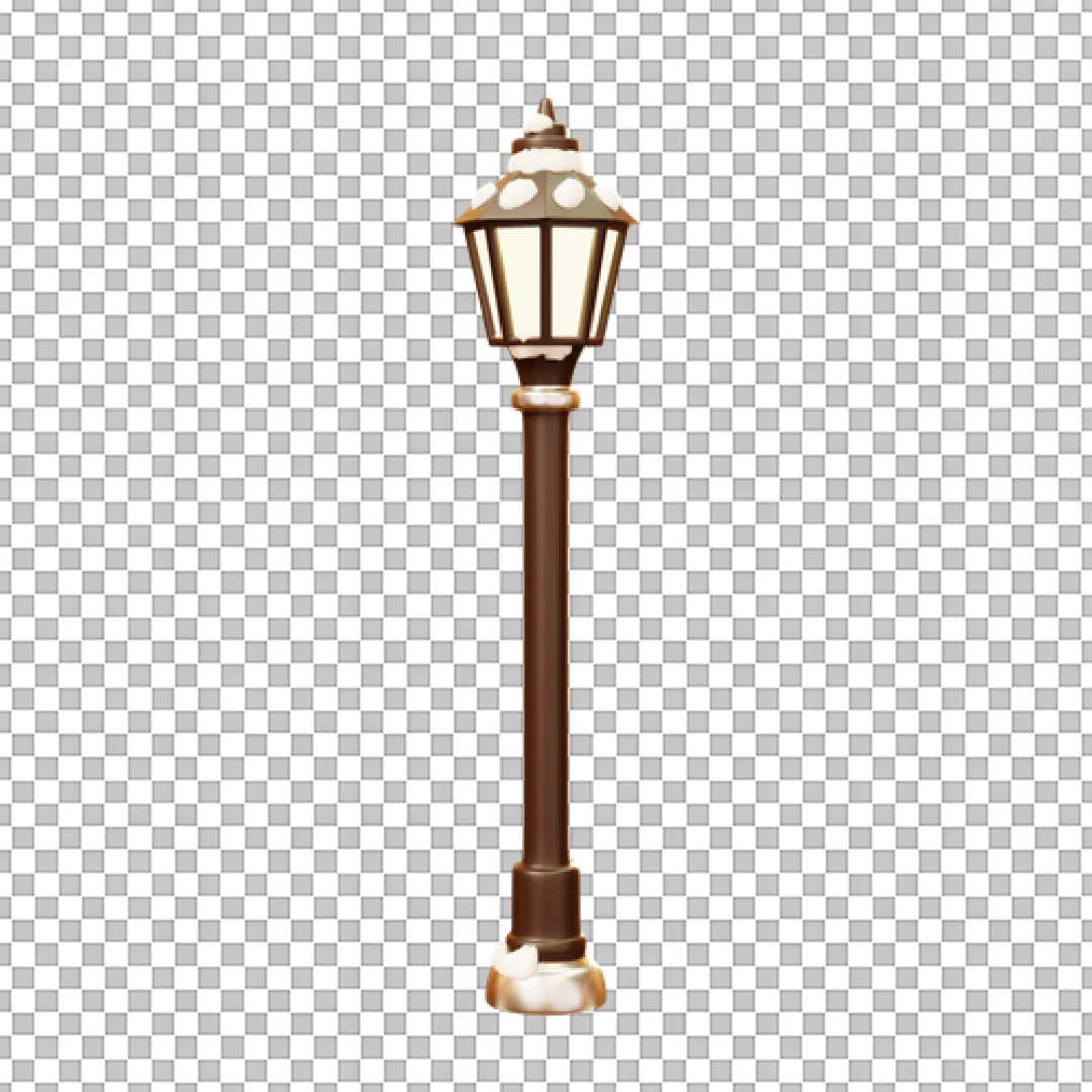 Classic Street Lamp Post 3D Icon PNG