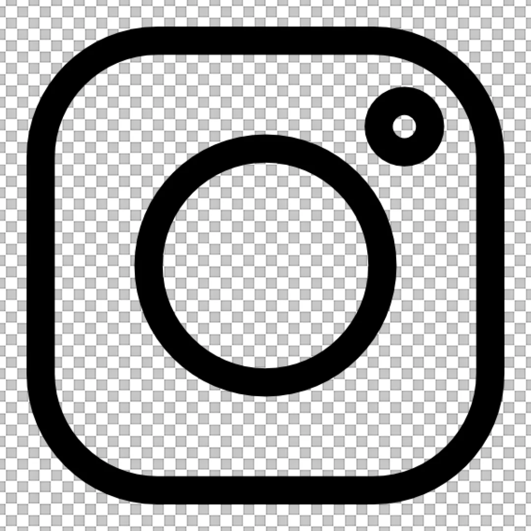 Minimalist Instagram Camera Icon Outline Vector Graphic
