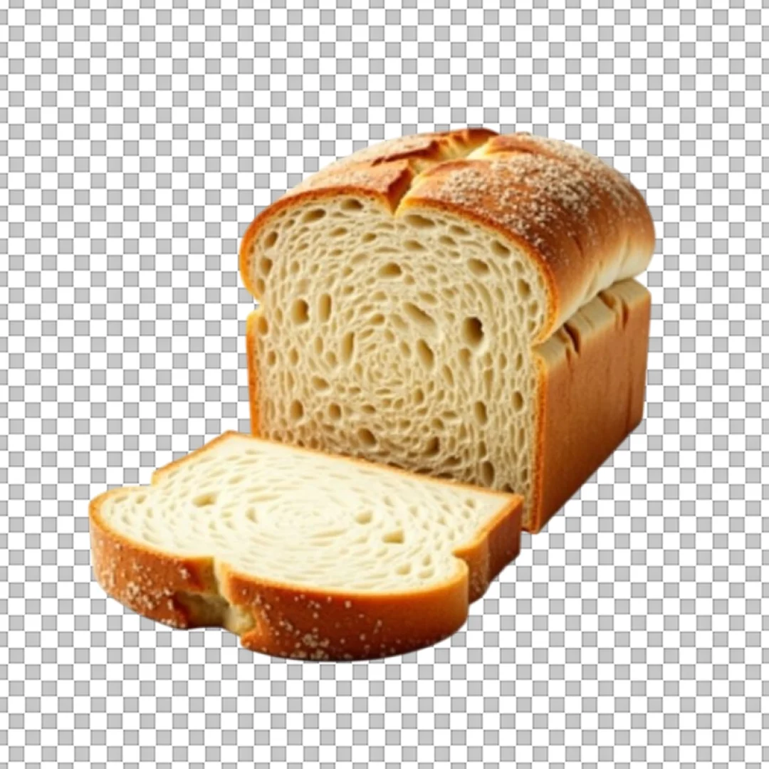Sliced Loaf of White Bread PNG