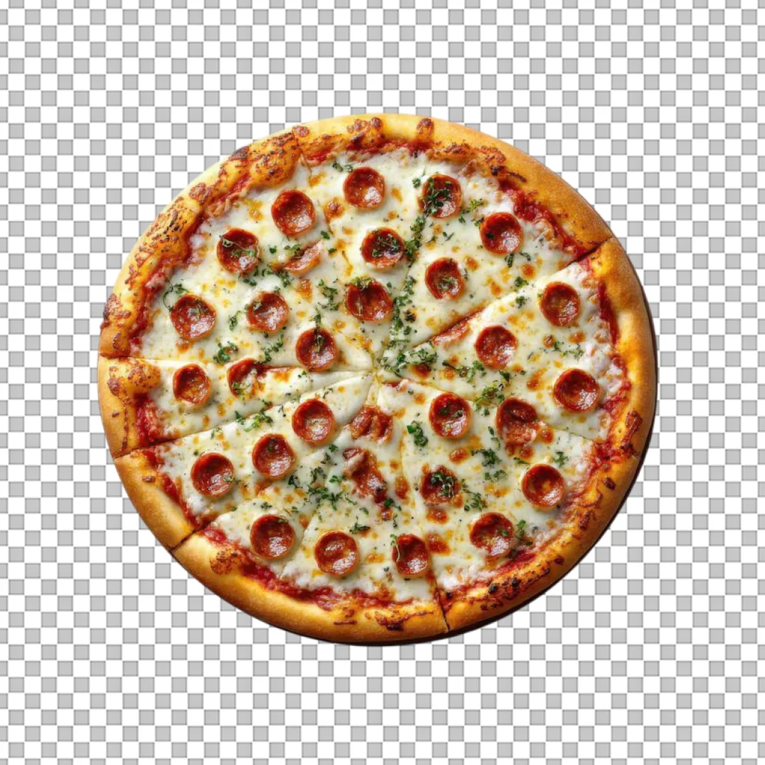 Classic Sliced Pepperoni Pizza PNG