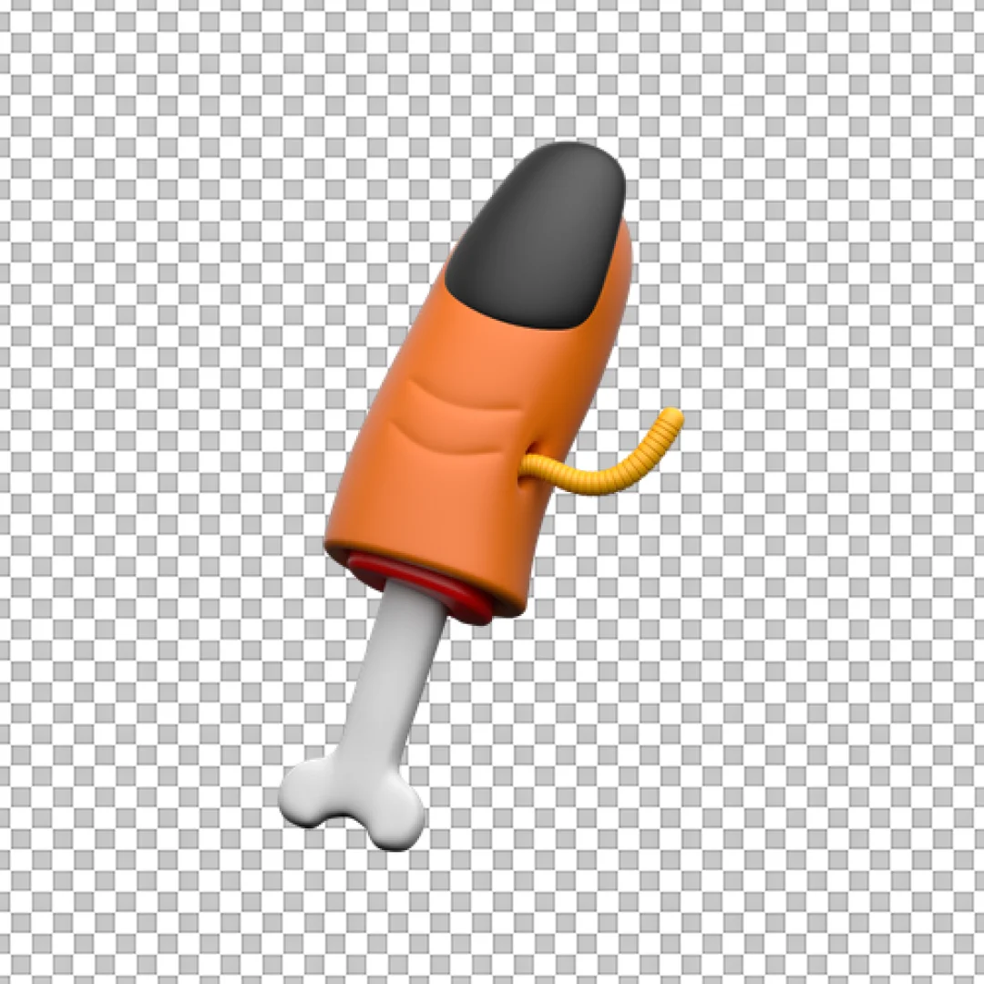 3D Severed Finger With Bone PNG