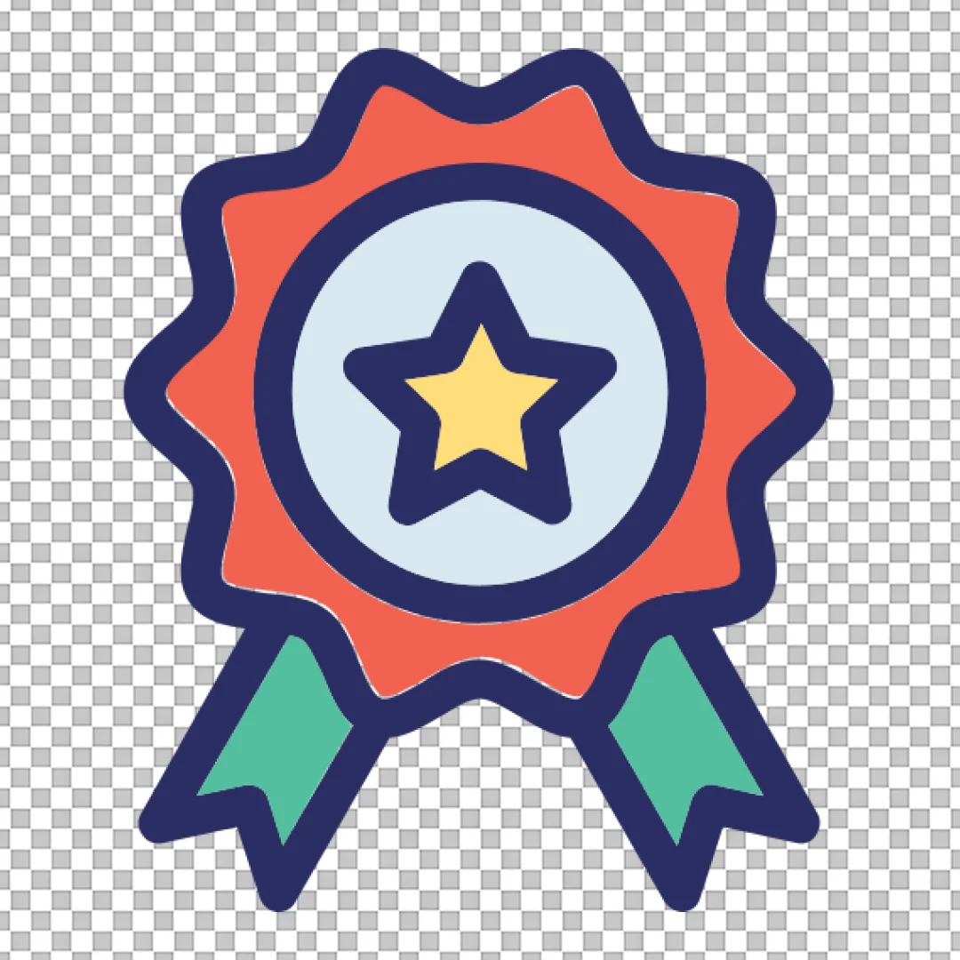 Premium Quality Star Rosette Award Badge Icon