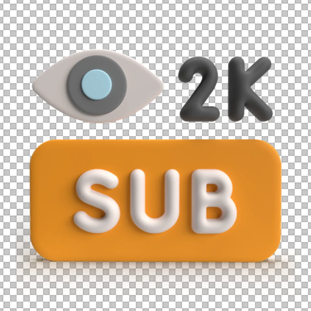 View Count Eye And Sub Button PNG