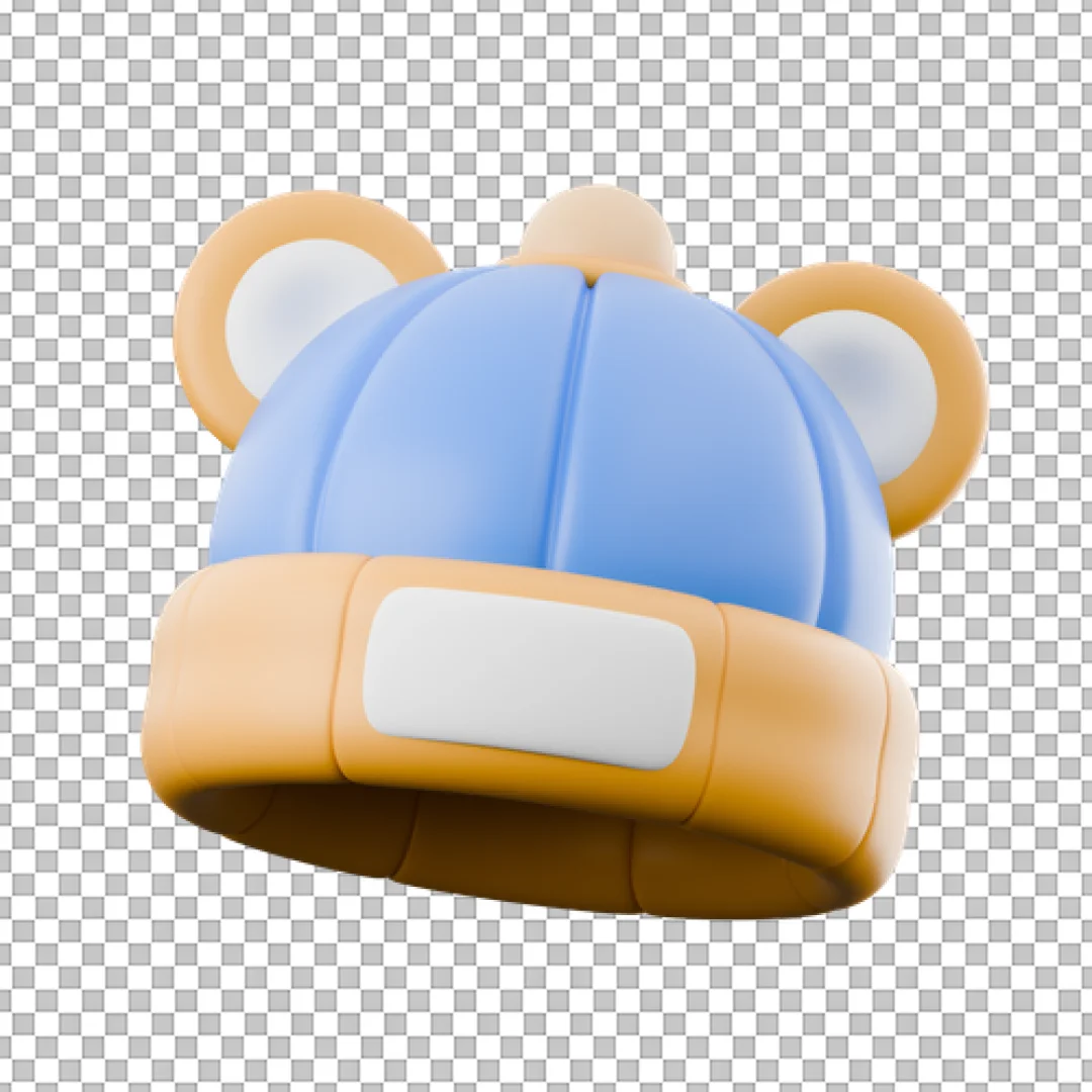 Bear Ear Hat 3D PNG