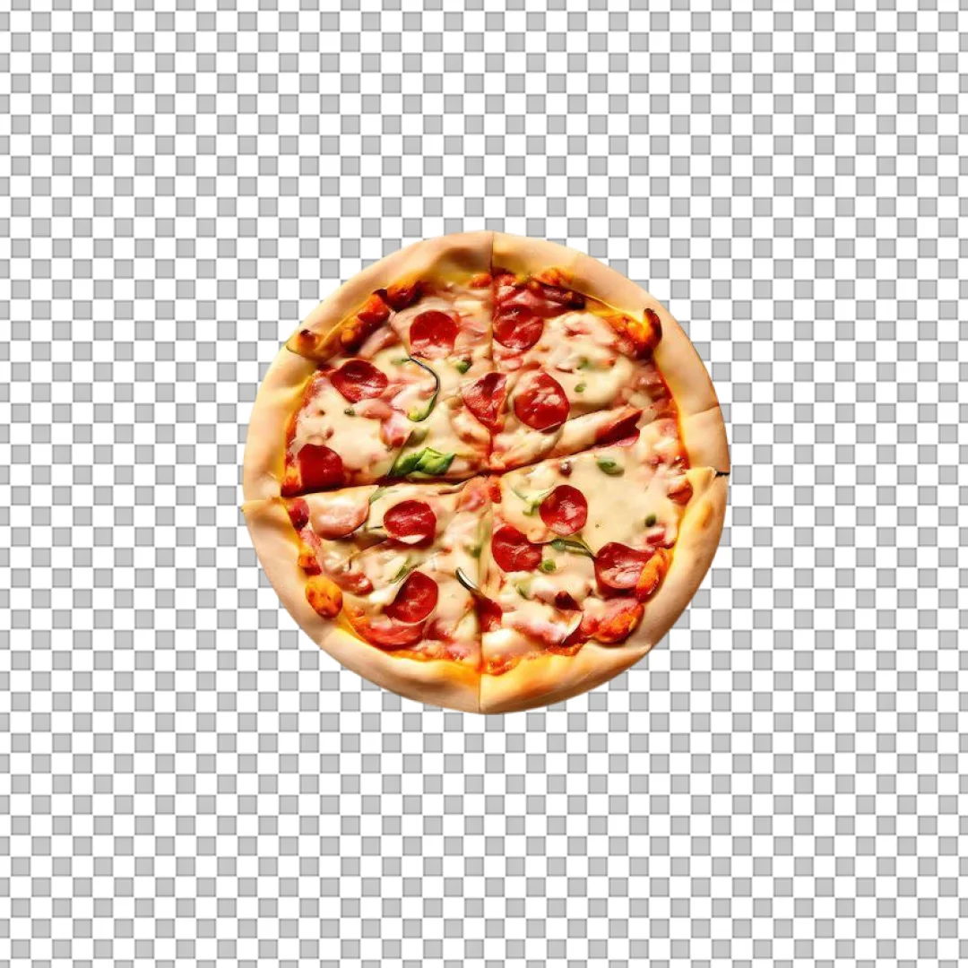 Cut Pepperoni Pizza Clipart PNG