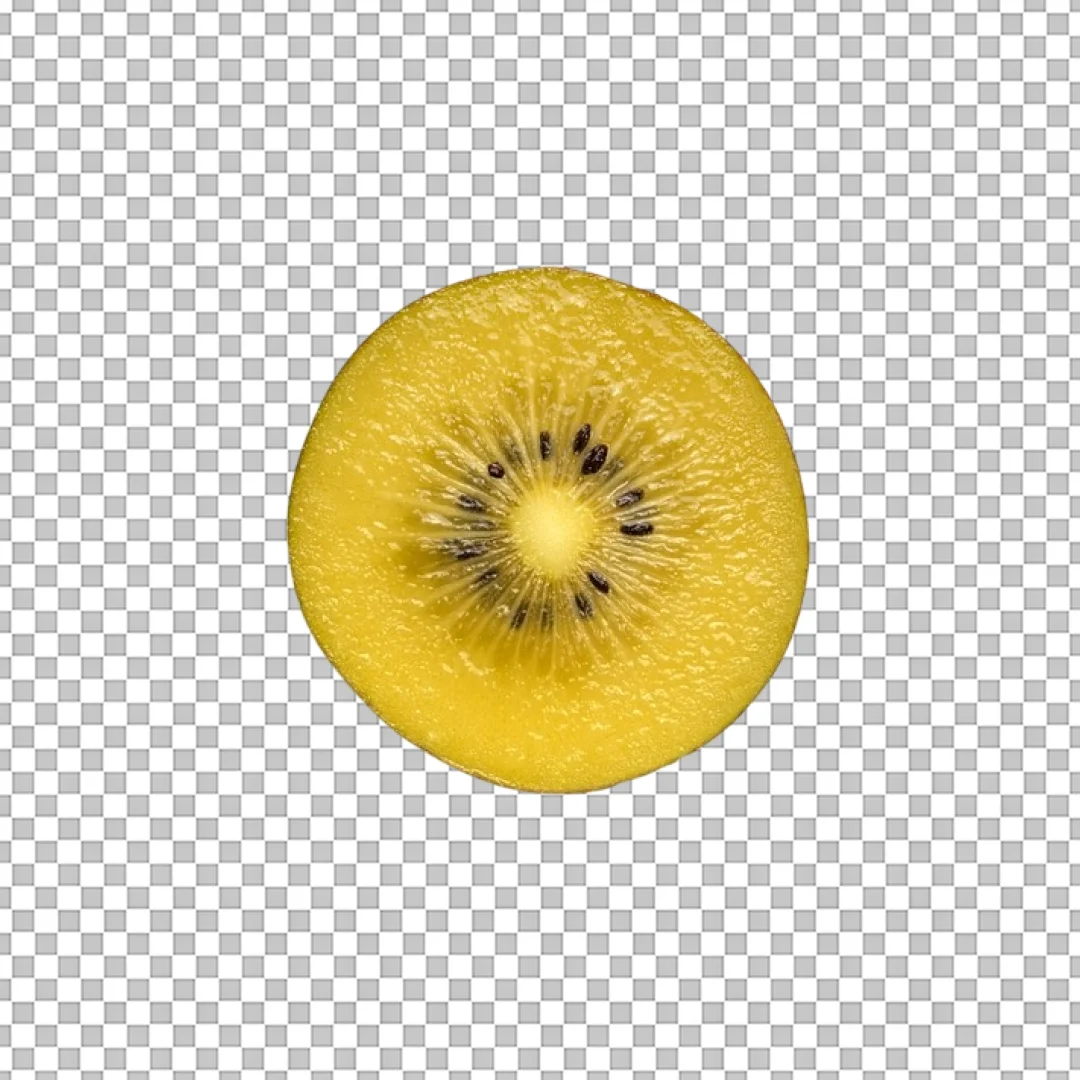 Gold Kiwi Fruit Slice PNG