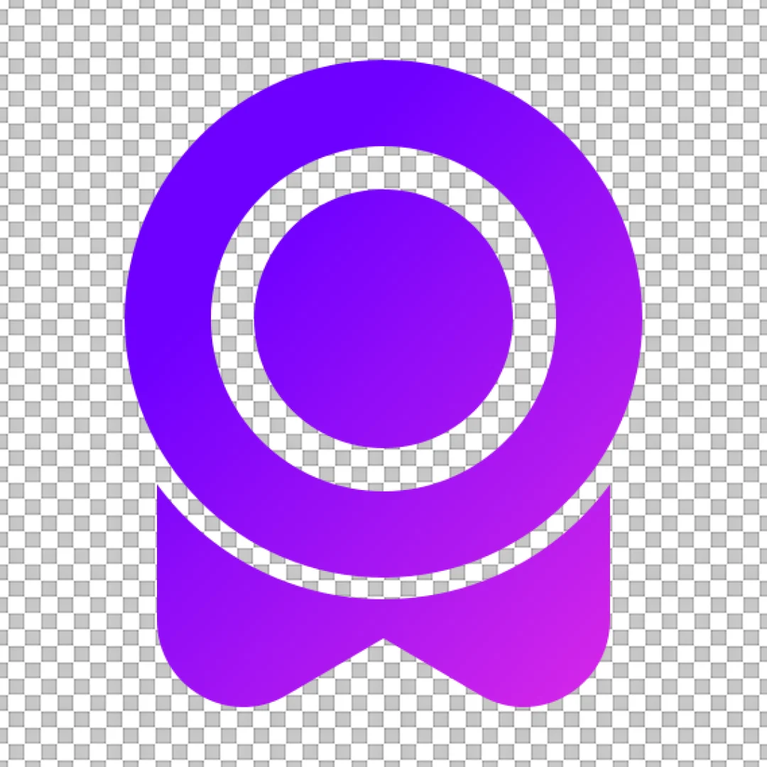 Vibrant Gradient Award Ribbon Medal Icon