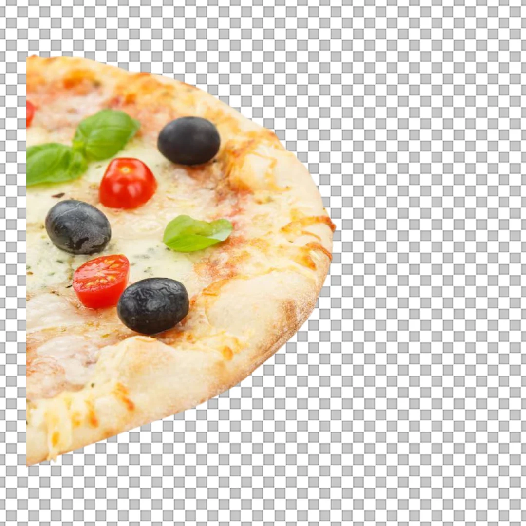 Olive Tomato Pizza Corner PNG