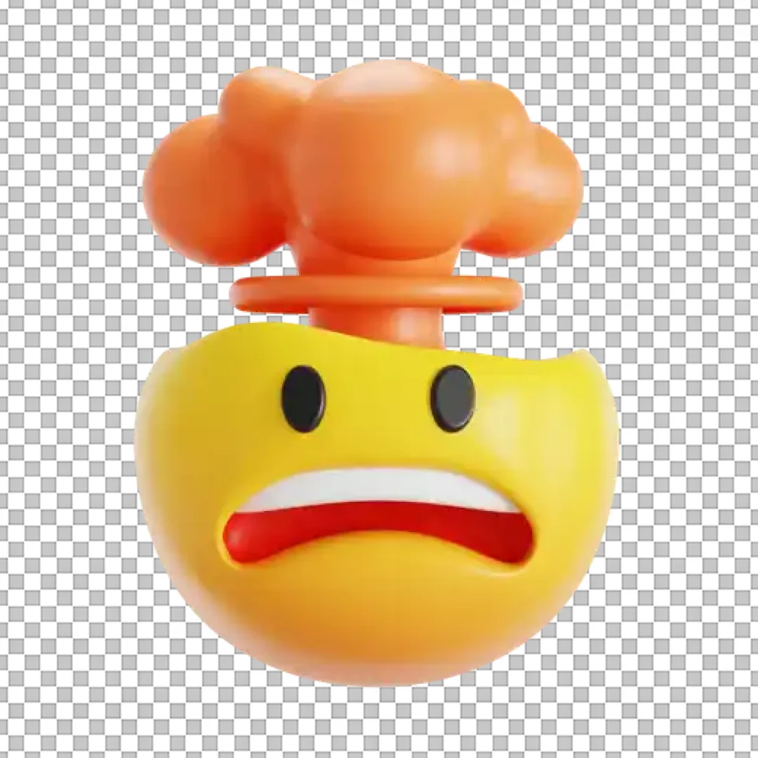 Mind Blown 3D Emoji Icon for Shock and Surprise Reaction