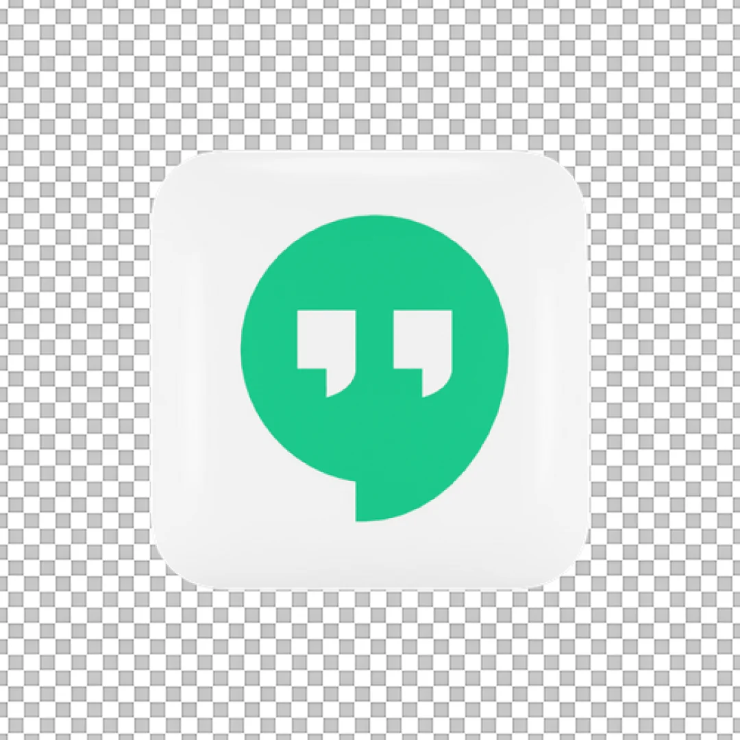 Google Hangouts Logo Green Icon 3D PNG