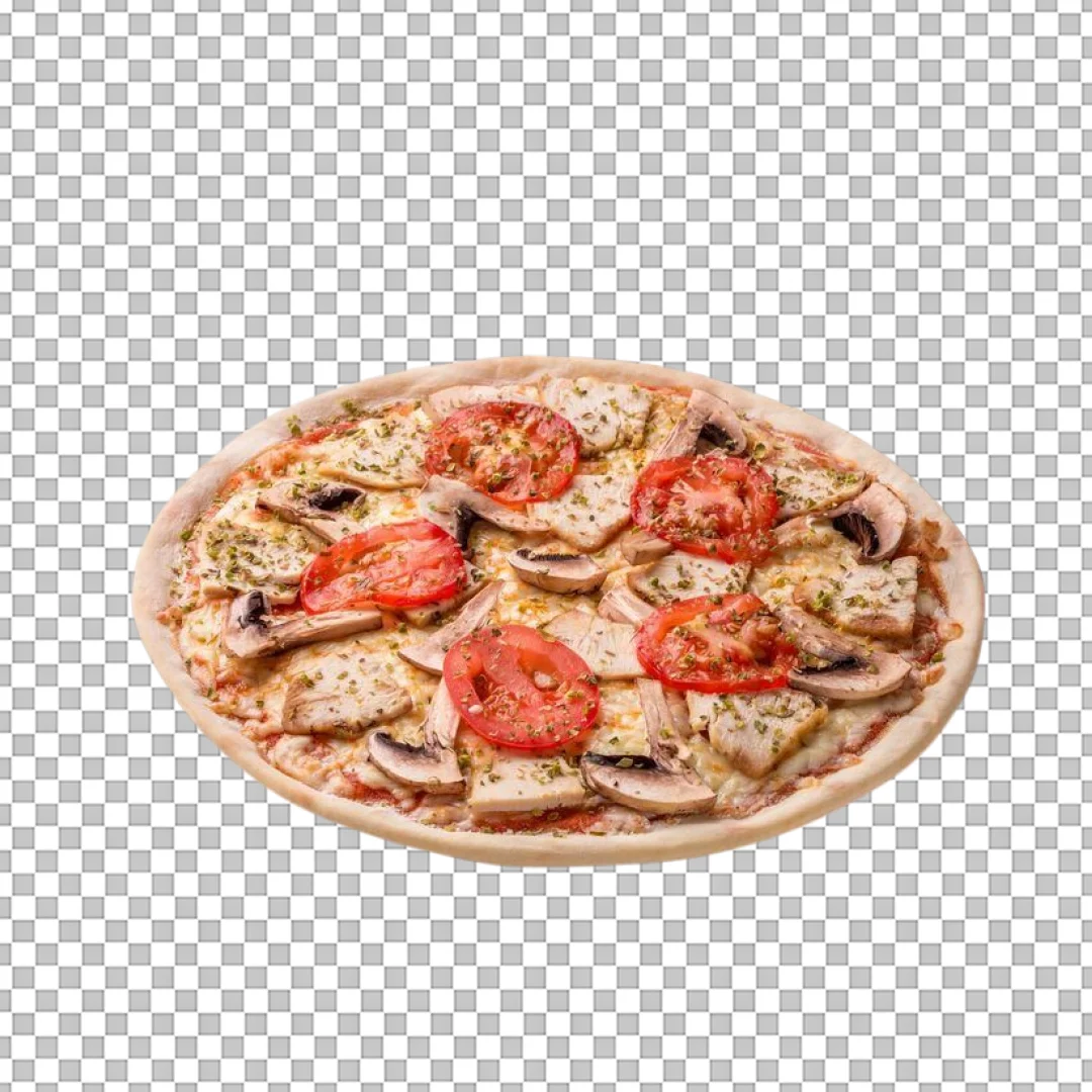 Chicken And Mushroom Pizza PNG