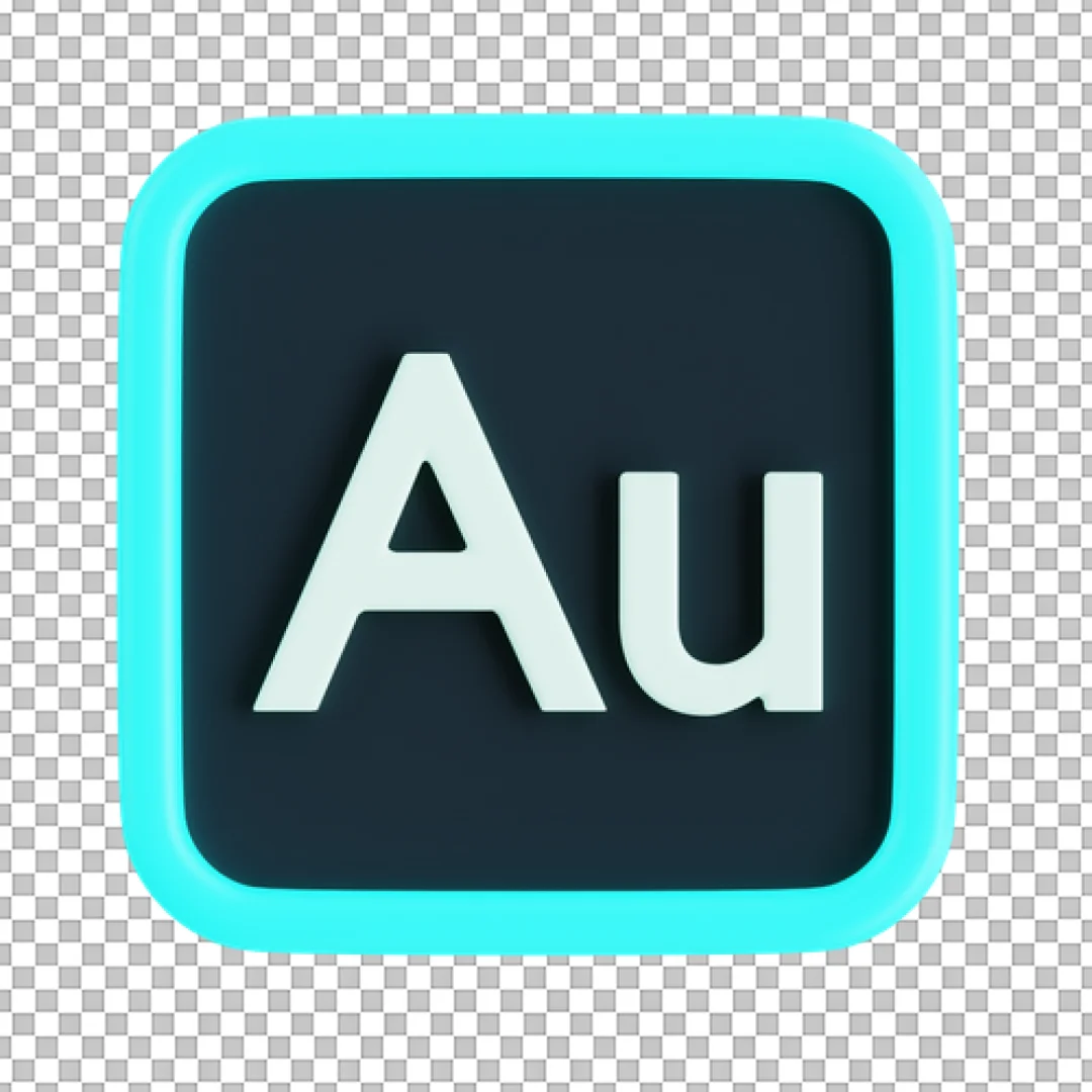 Teal 3D Adobe Audition Icon PNG