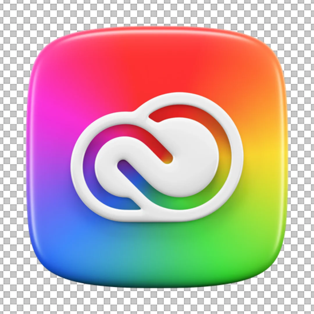 Rainbow Creative Cloud 3D Icon PNG