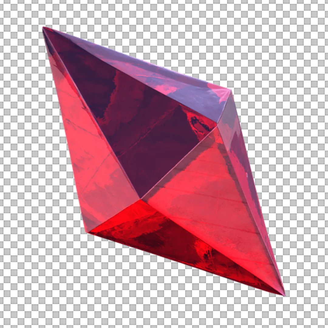 Brilliant Red Diamond Crystal 3D Icon