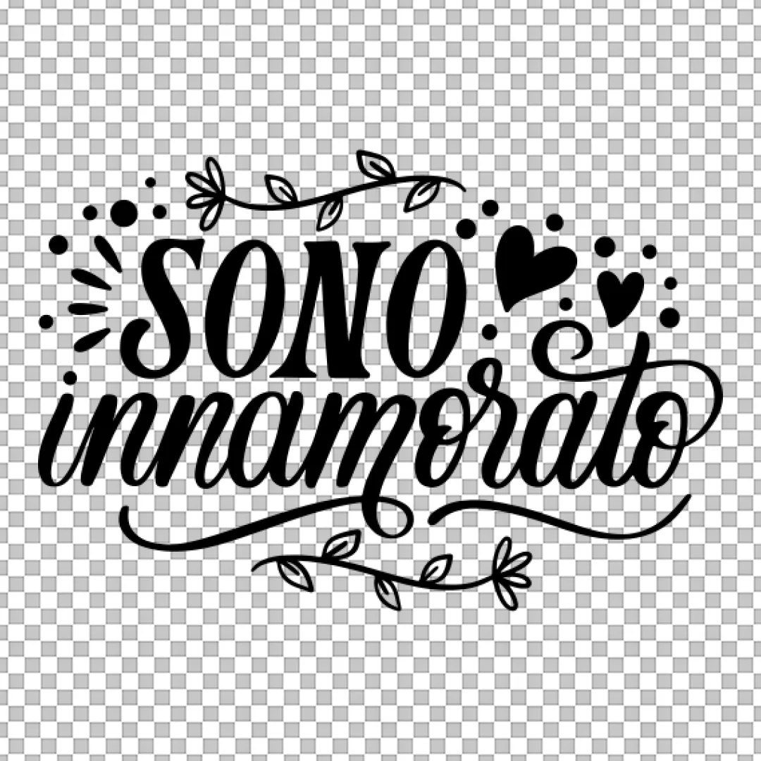 Italian Love Quote Lettering PNG