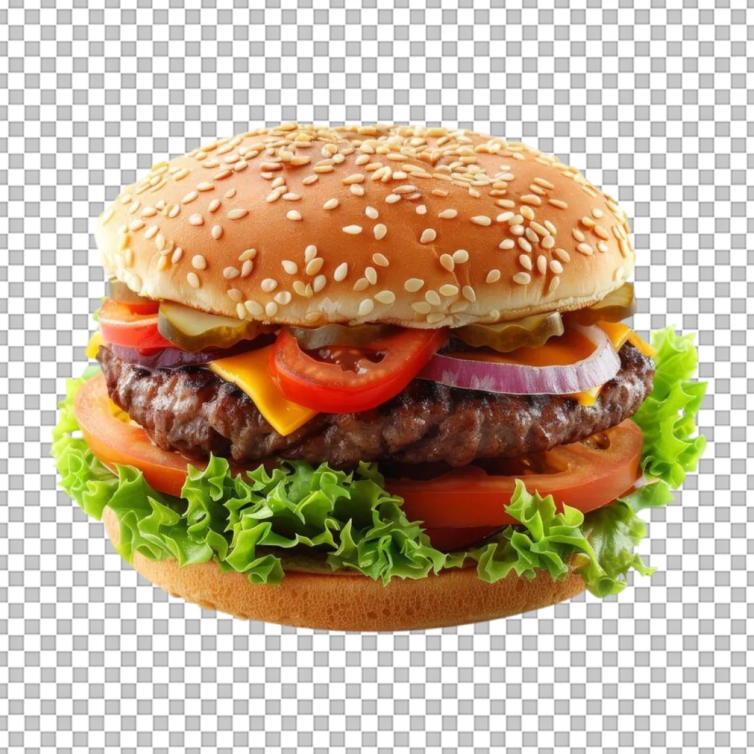 Large Classic Cheeseburger PNG