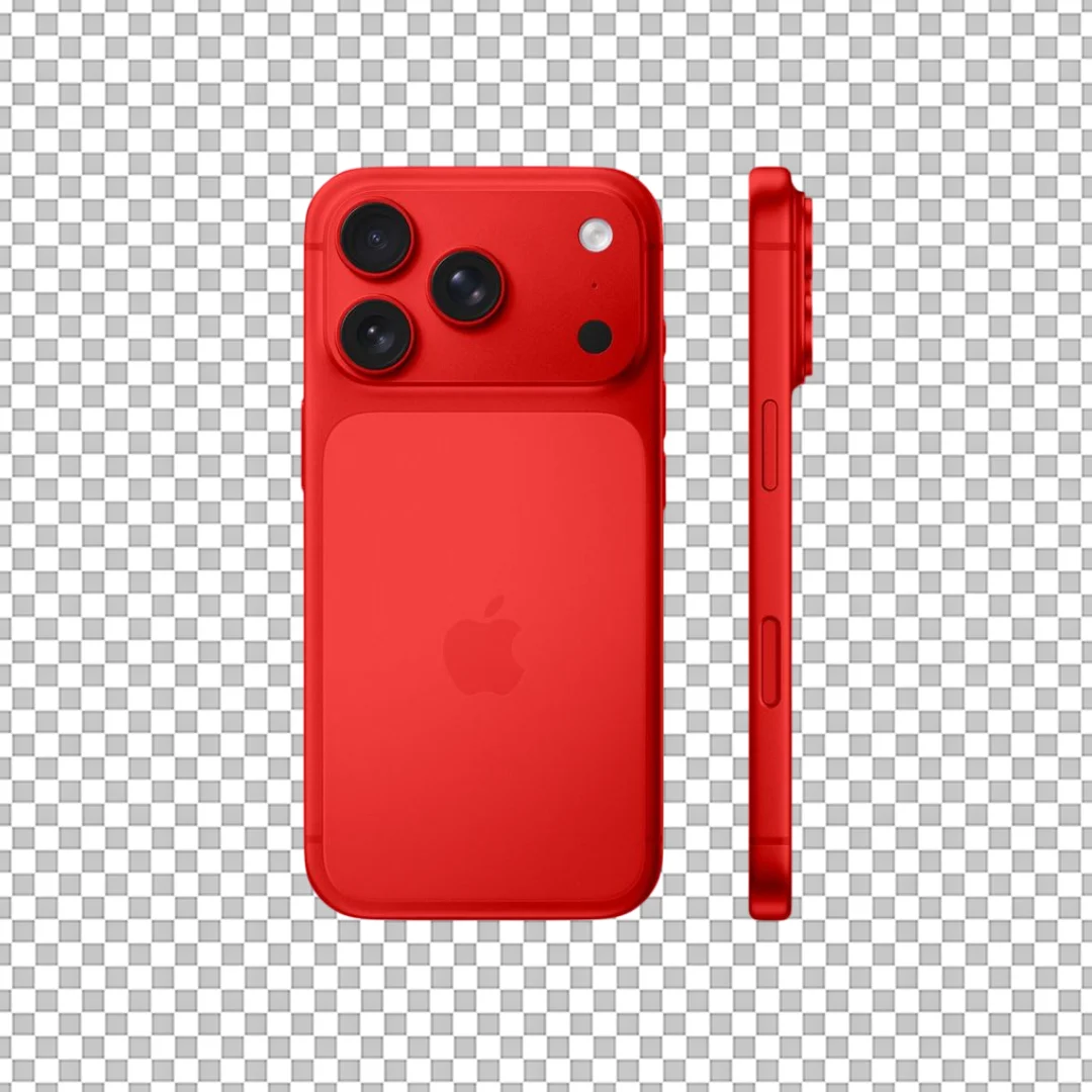 Red Modern Smartphone Device PNG