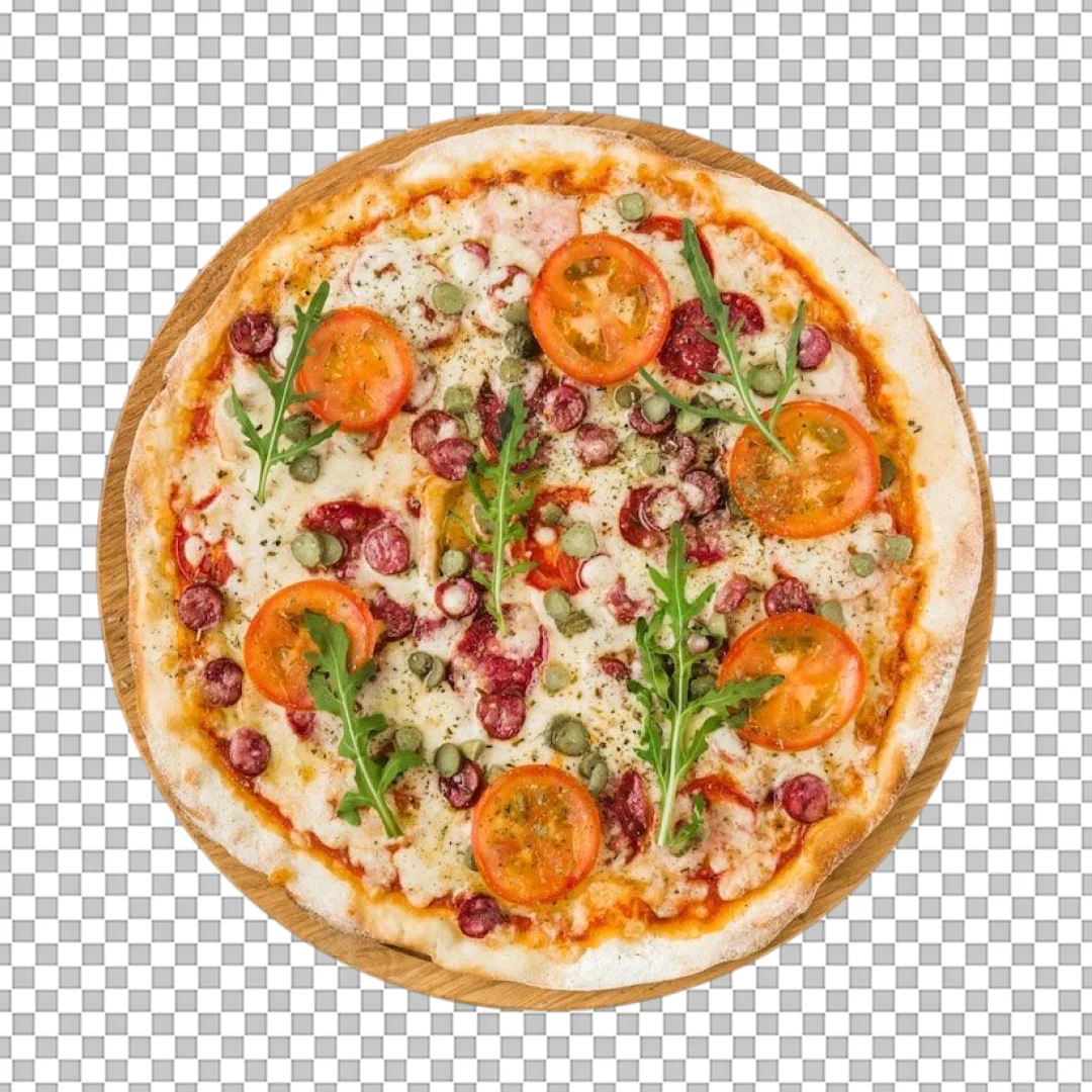 Salami Tomato Arugula Board PNG