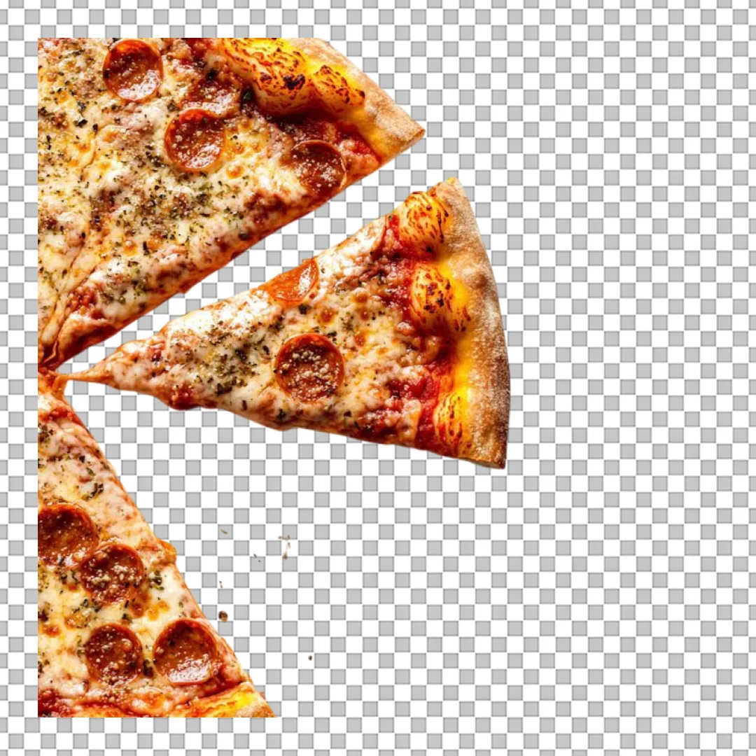 Two Cheesy Pepperoni Slices PNG
