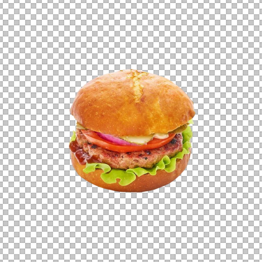 Simple Homemade Style Burger PNG