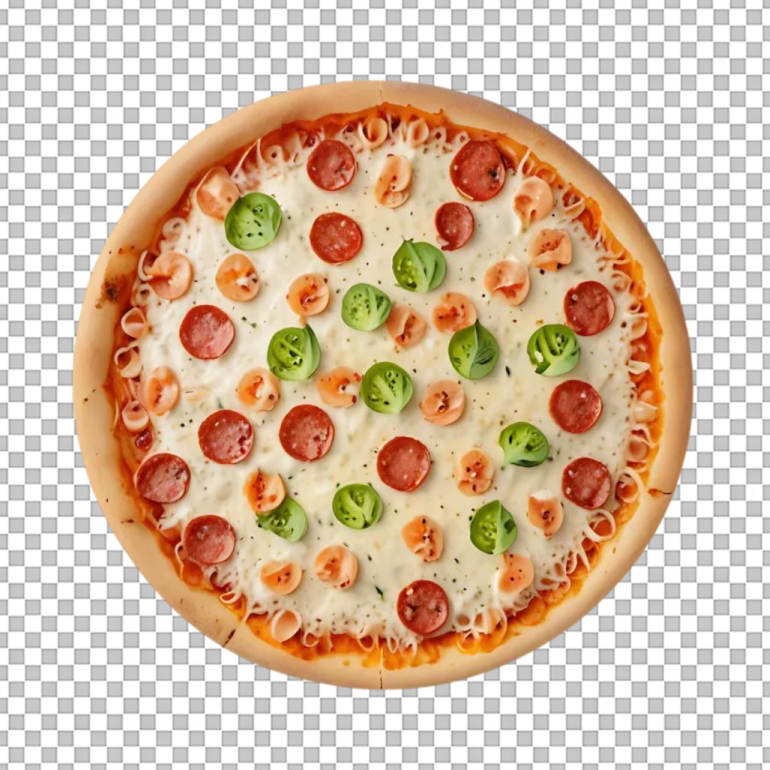 Pasta Shell Pepperoni Pizza PNG