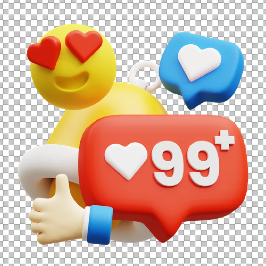 Social Media Engagement Emojis PNG