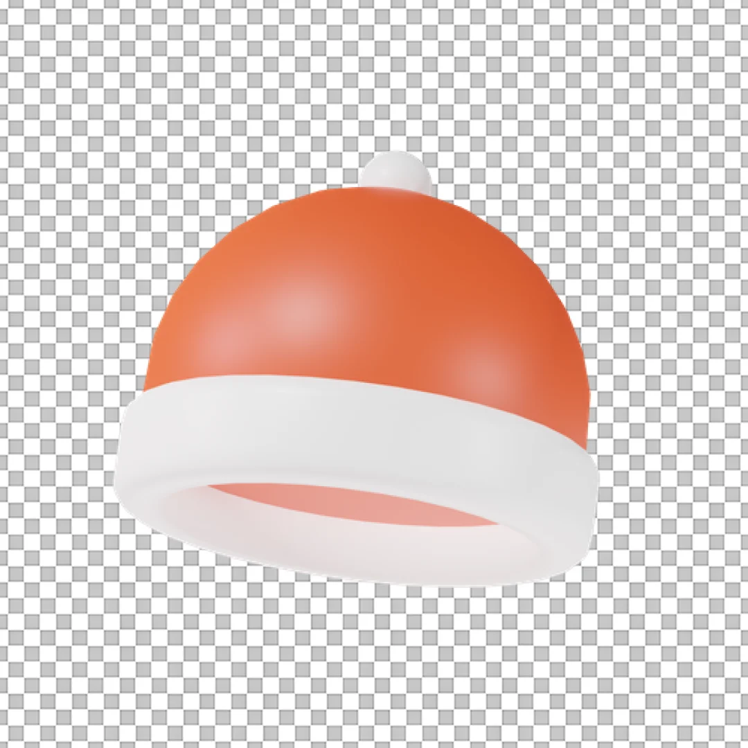 Orange and White Winter Hat PNG