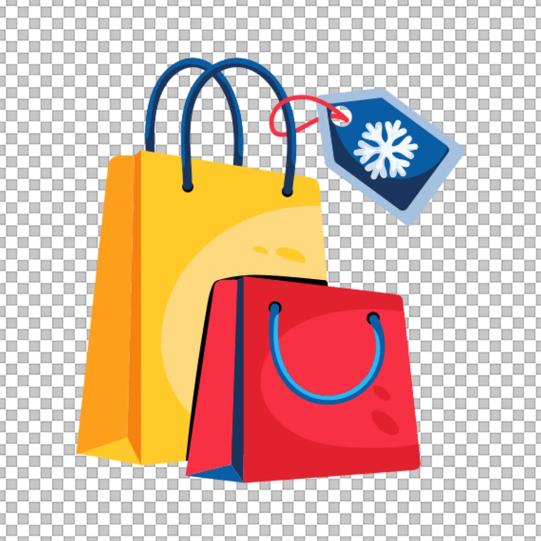 Winter Sale Shopping Bags Clipart PNG